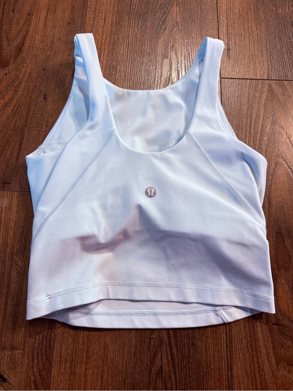 Lululemon Light Blue Longline Sports Bra Crop Tank Top Women’s Size 0 - Picture 2 of 5